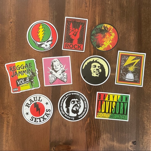 Grateful Dead Other - Bob Marley, Grateful Dead, Reggae Music Stickers